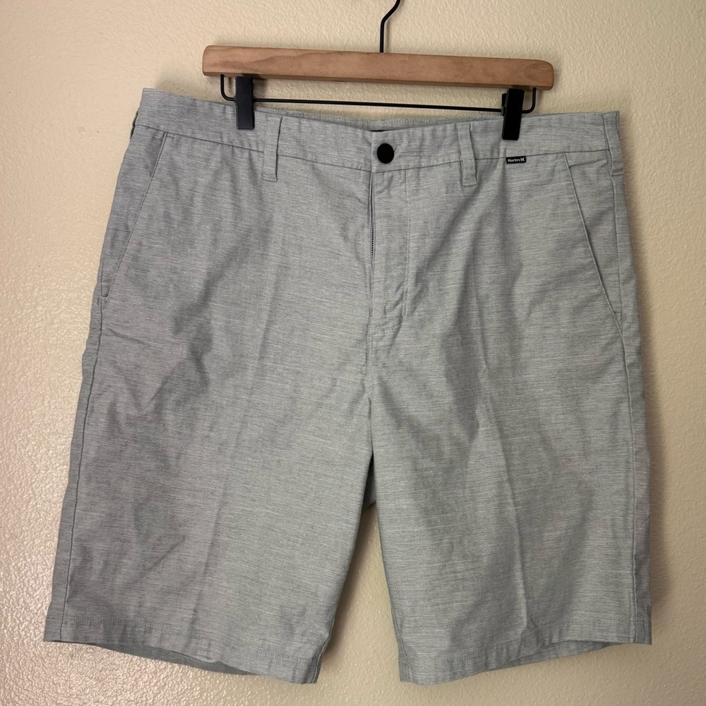 Hurley Light Gray Flat Front Men's Shorts